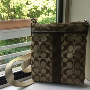 COACH Crossbody Brown and Cream Bag